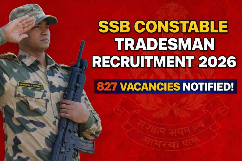 SSB Constable Tradesman Recruitment 2026