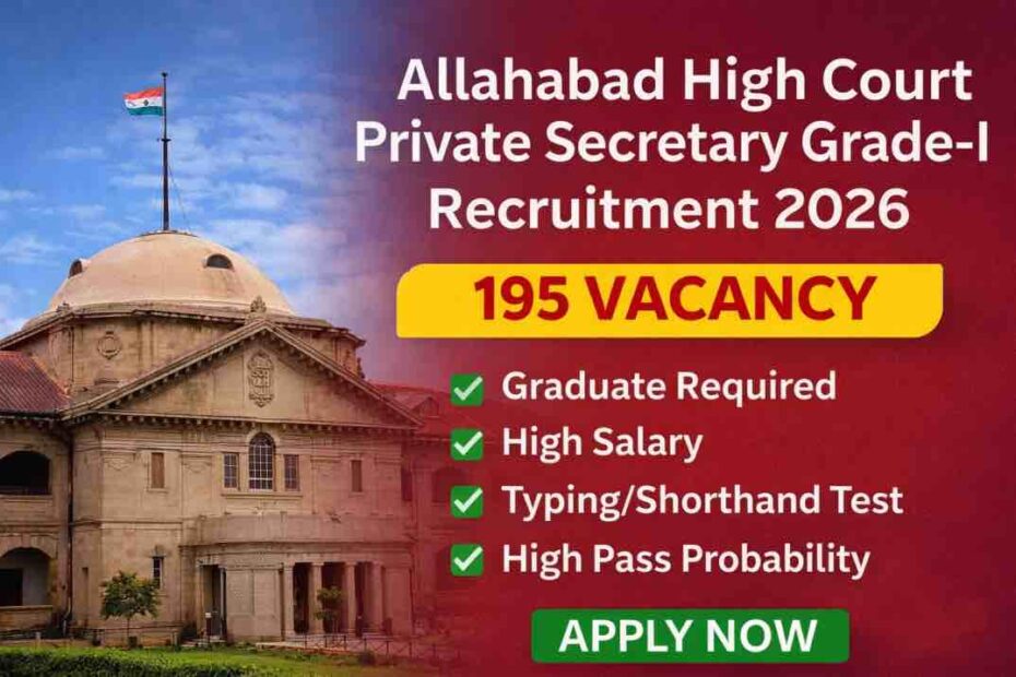 Allahabad High Court Private Secretary Grade-I Recruitment 2026 – 195 Vacancy Apply Now
