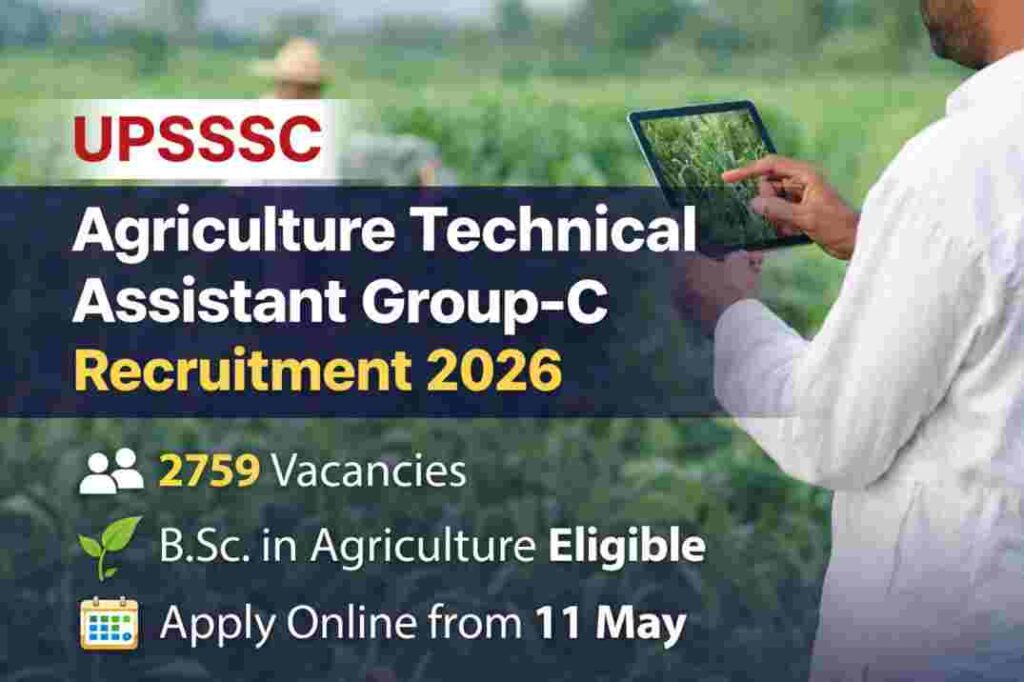 UPSSSC Agriculture Technical Assistant Group-C Recruitment 2026